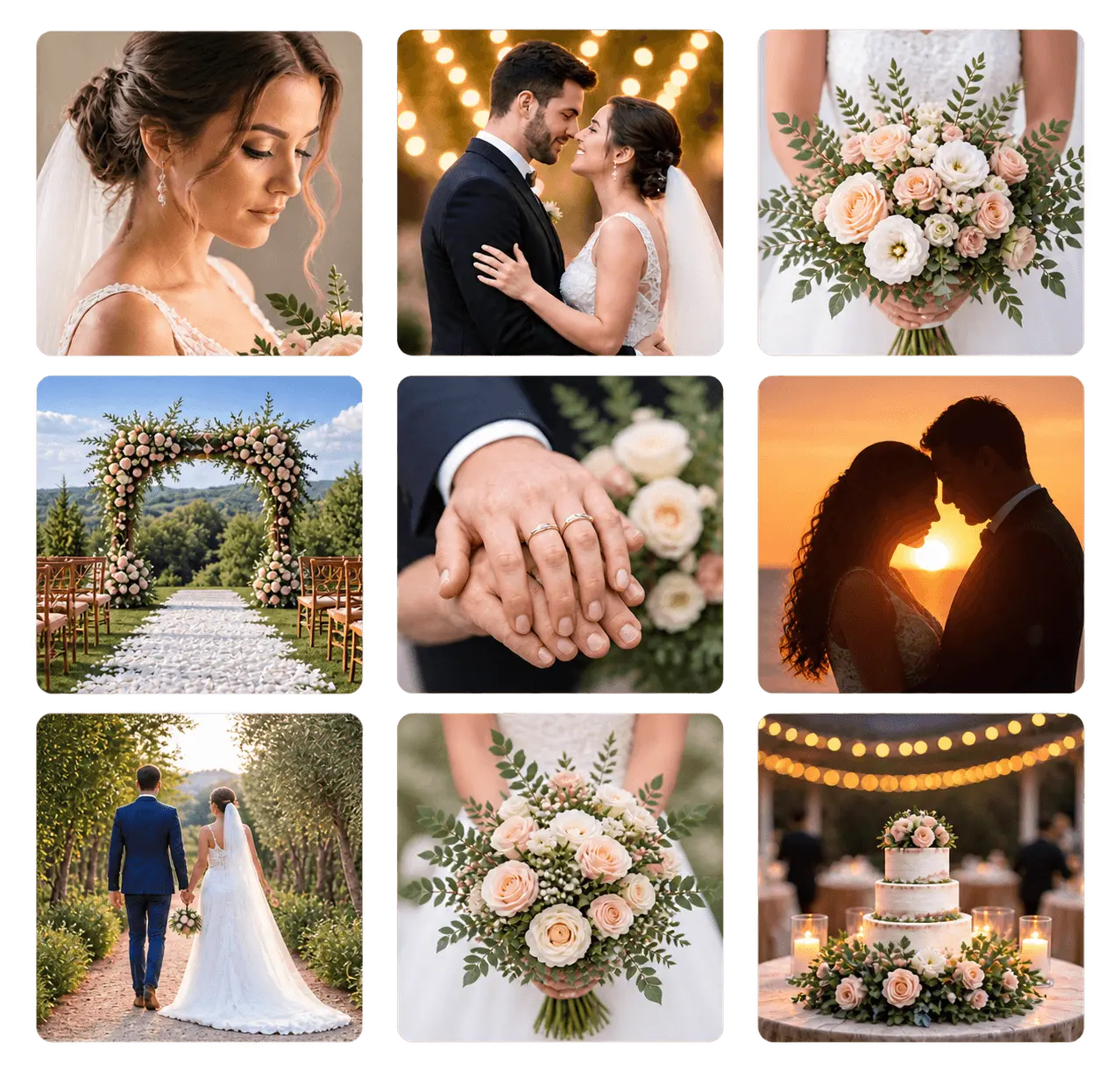Galeria de ensaio de casamento com fotos selecionadas